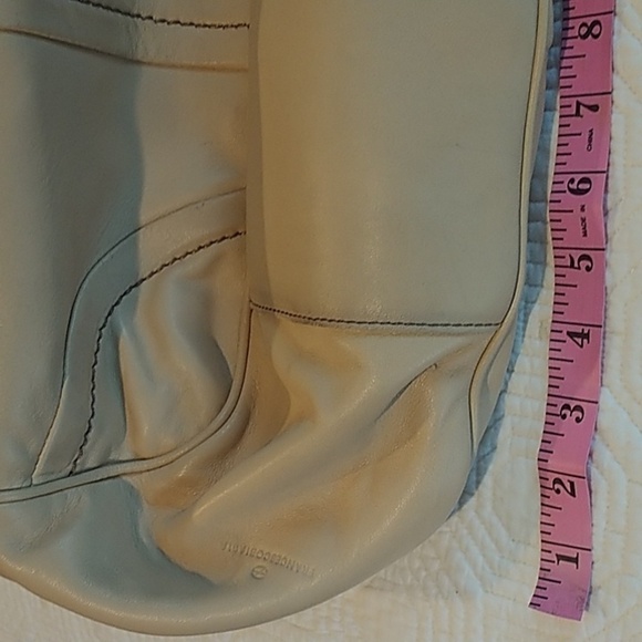 Grancesco Biasia Sheep Leather Cream Slouchy Boho Shoulder Bag - Picture 12 of 12